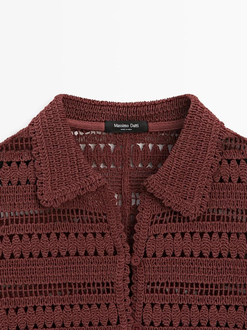 Короткая кружевная хлопковая куртка