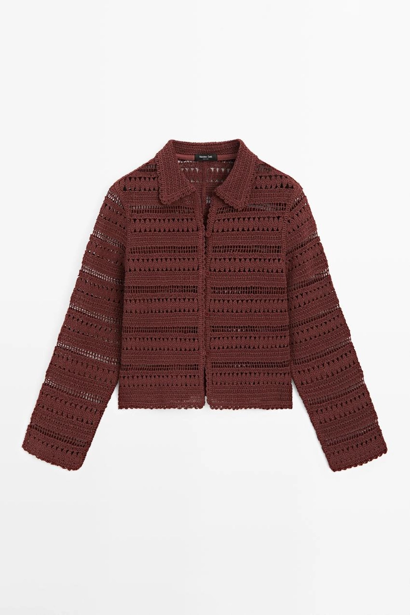 Короткая кружевная хлопковая куртка