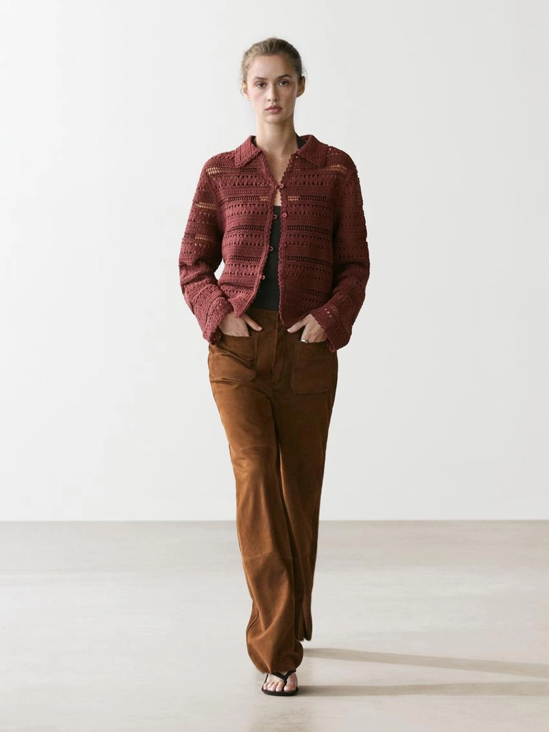 Короткая кружевная хлопковая куртка