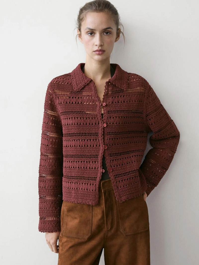 Короткая кружевная хлопковая куртка