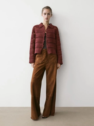 Короткая кружевная хлопковая куртка- Заказать в России