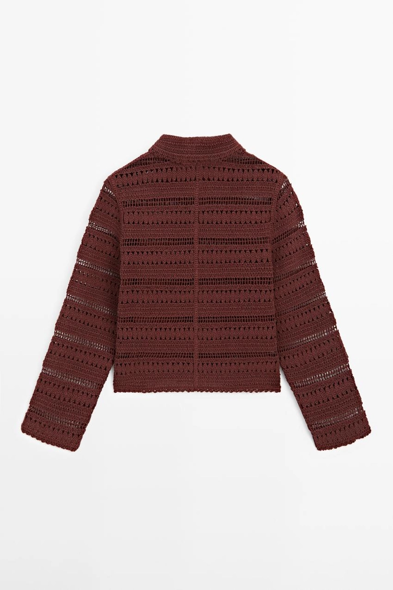 Короткая кружевная хлопковая куртка