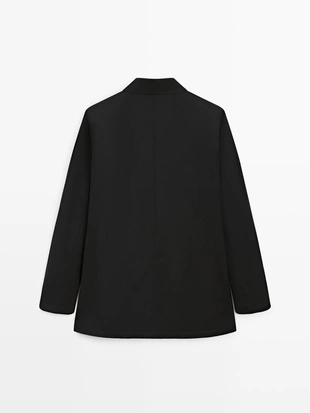 Длинная хлопковая парка с деталями воротника- Заказать в России