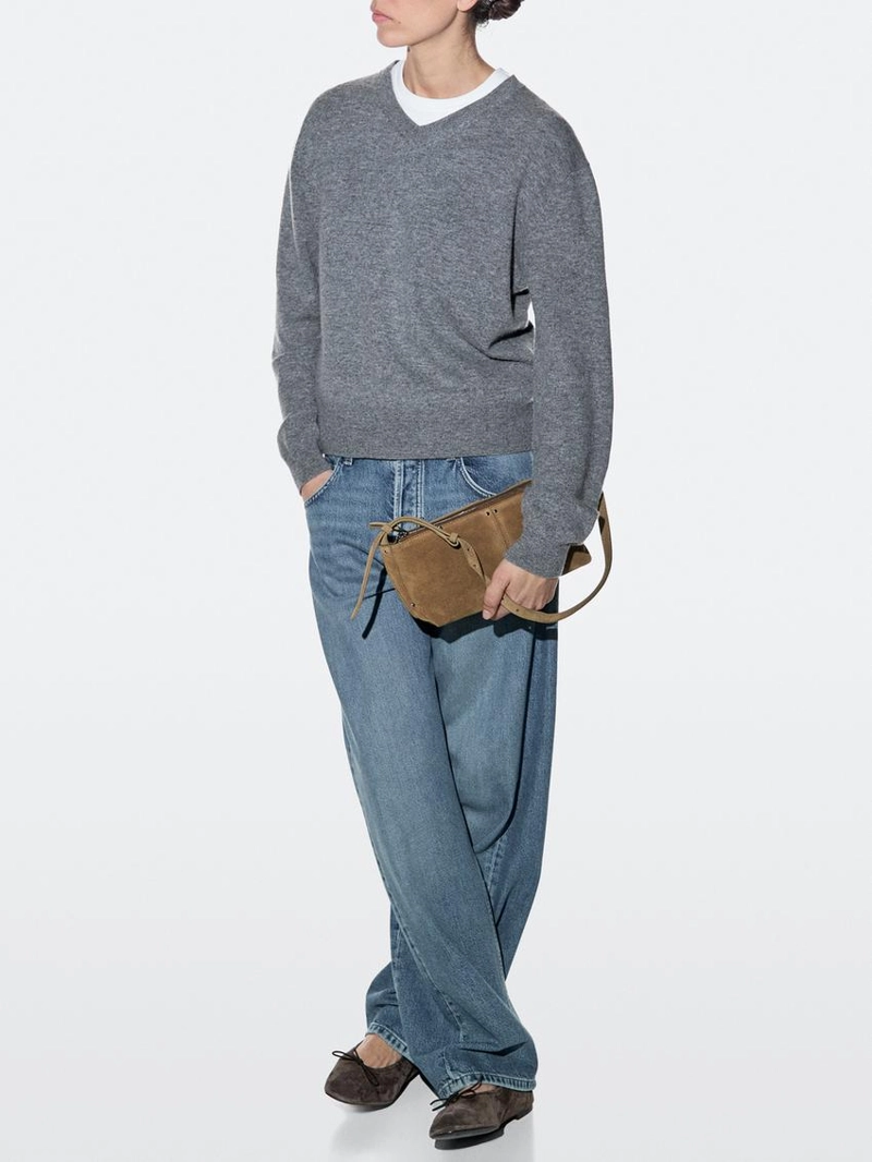 Сумка через плечо из замши