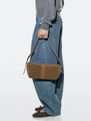 Сумка через плечо из замши- Заказать в России