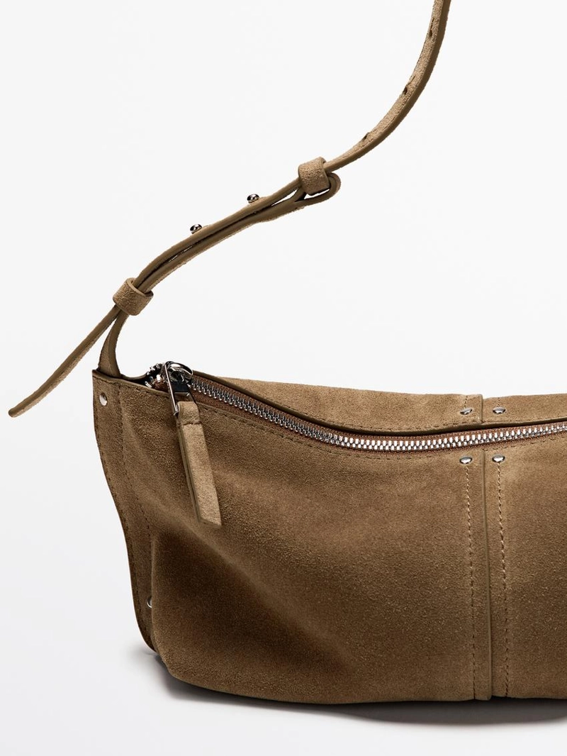 Сумка через плечо из замши