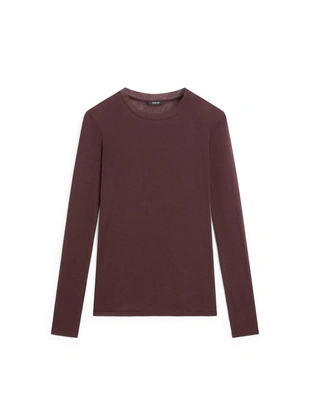 Футболка из 100% хлопка полупрозрачная с деталями воротника- Заказать в России