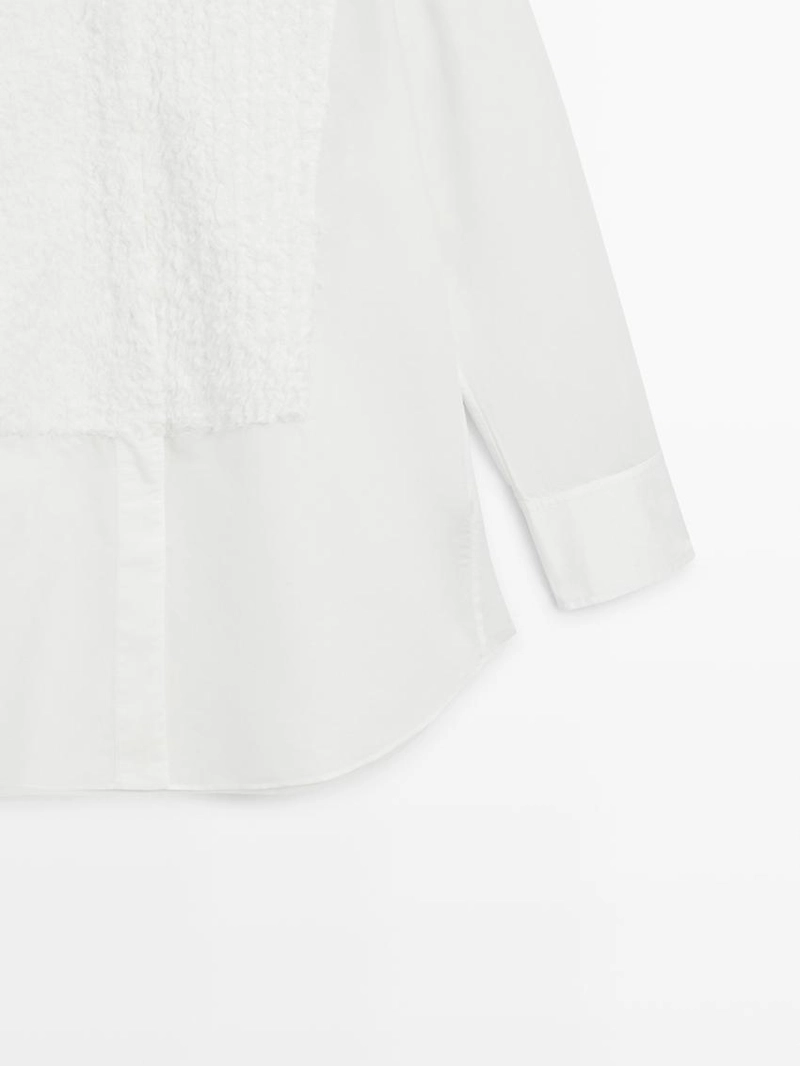 Рубашка с застежкой на пуговицы и аппликацией