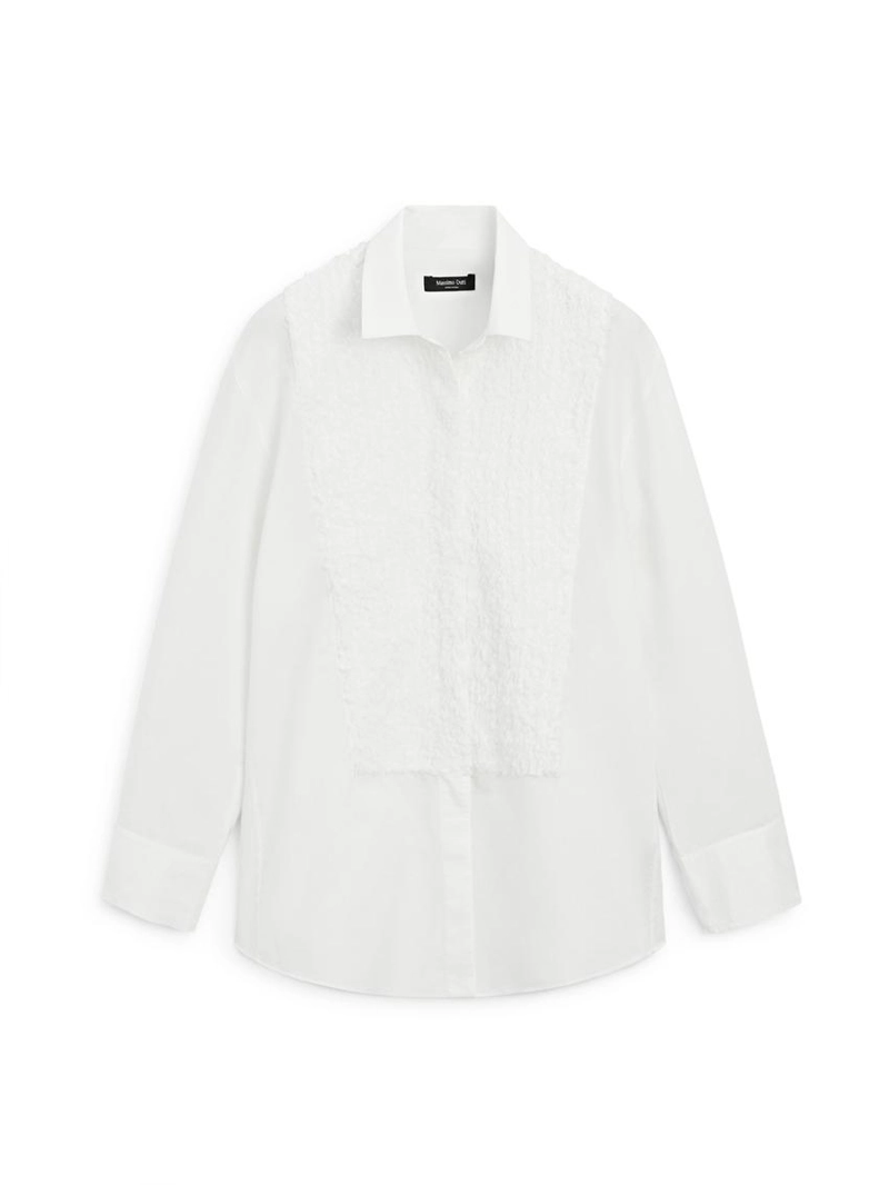 Рубашка с застежкой на пуговицы и аппликацией