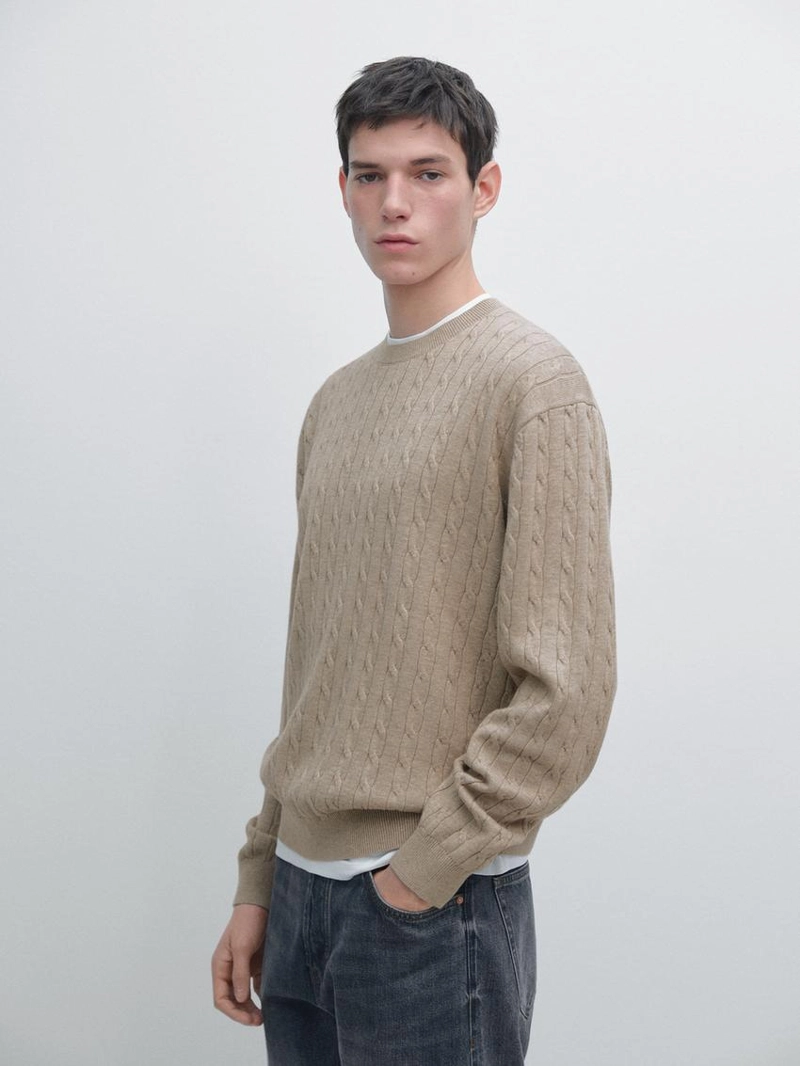 Свитер в морском стиле из хлопка