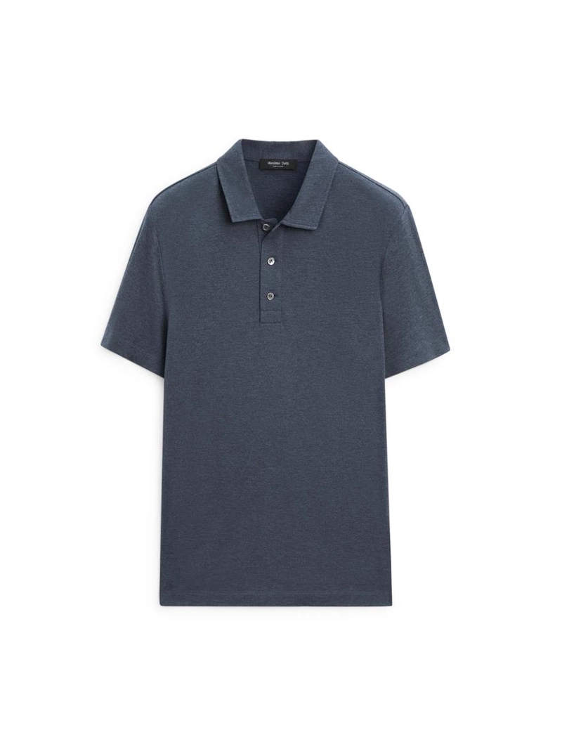 Поло из хлопка с коротким рукавом