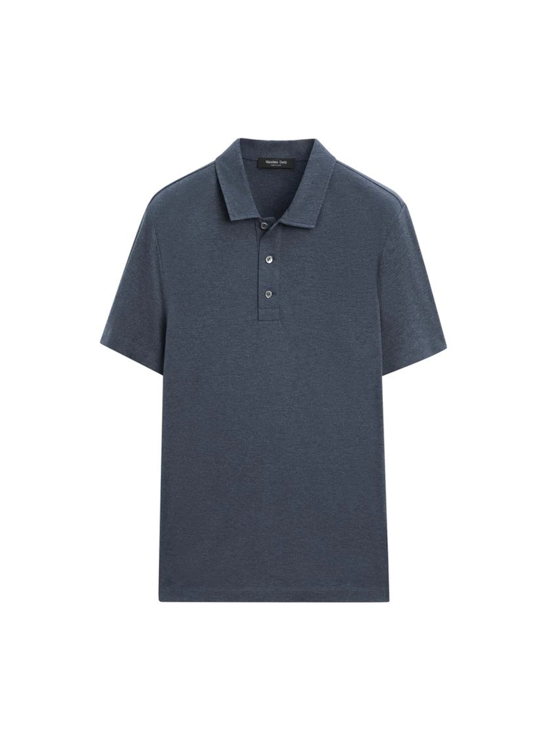 Поло из хлопка с коротким рукавом