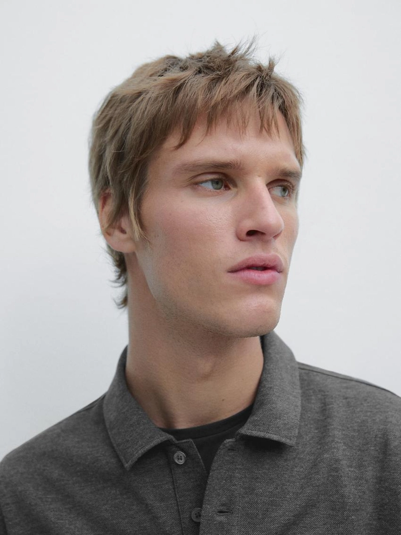 Поло из хлопка с коротким рукавом