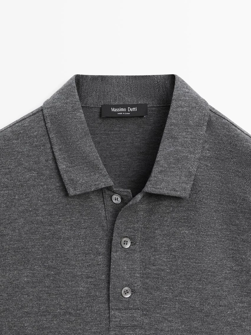 Поло из хлопка с коротким рукавом