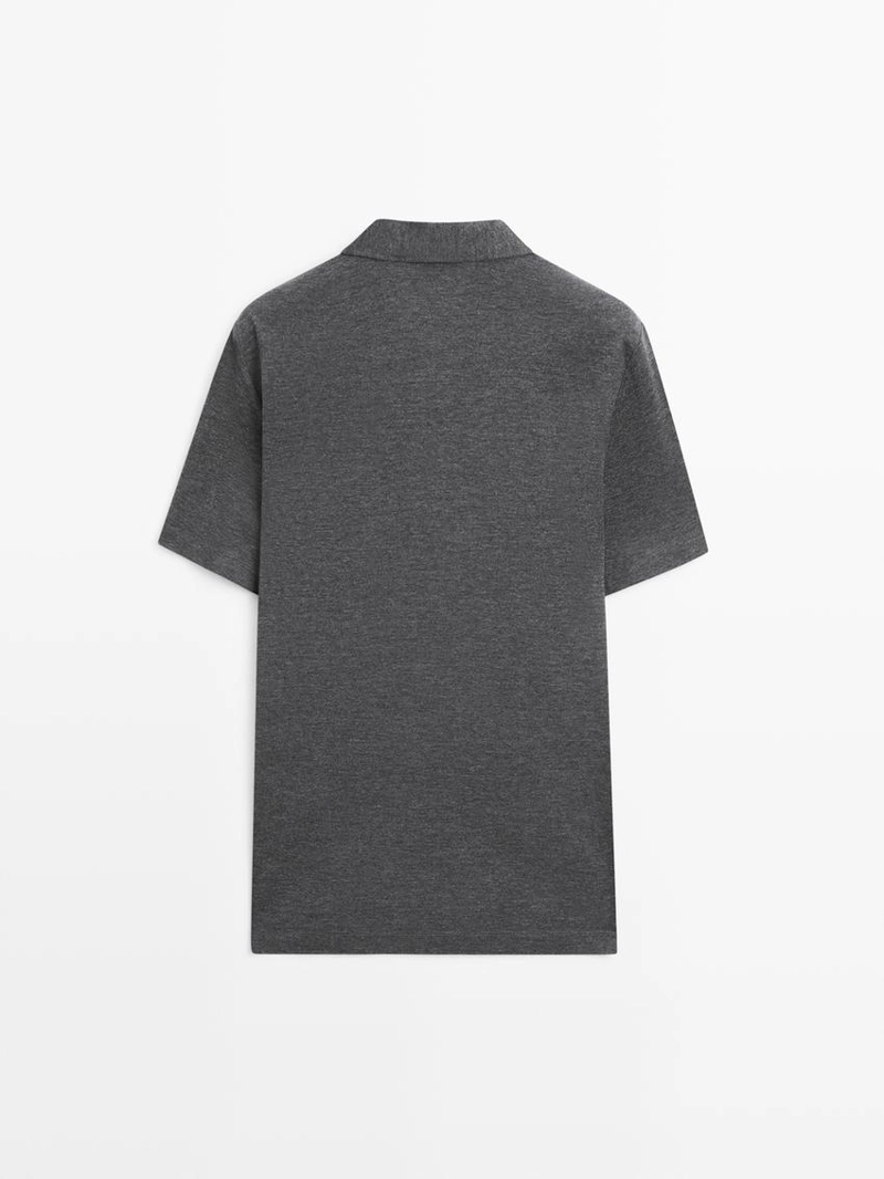 Поло из хлопка с коротким рукавом