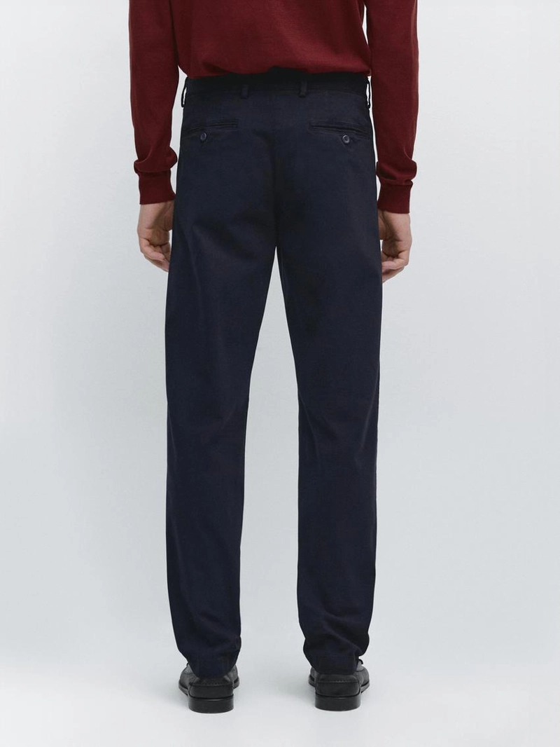 Брюки с узором из микротекстуры в зауженном крое