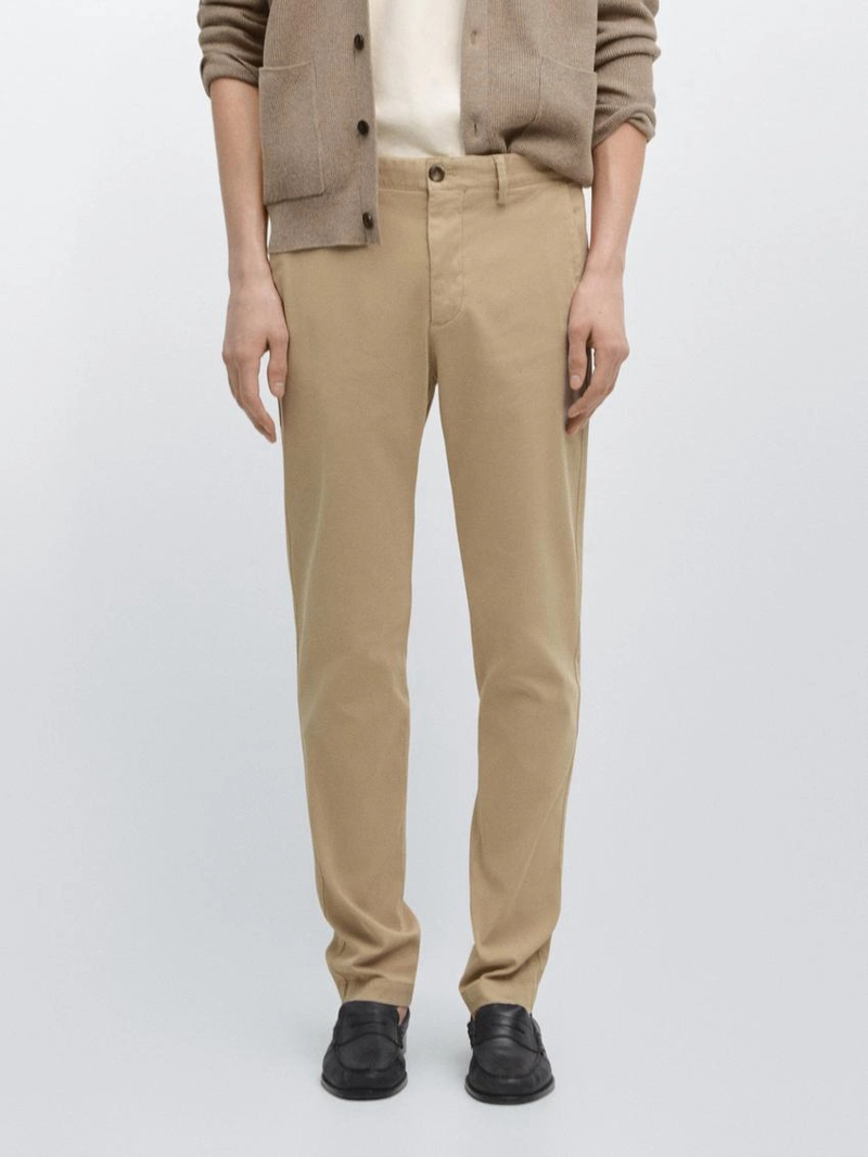 Брюки slim-fit с микротекстурой