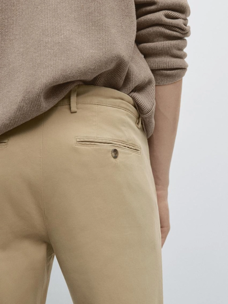 Брюки slim-fit с микротекстурой