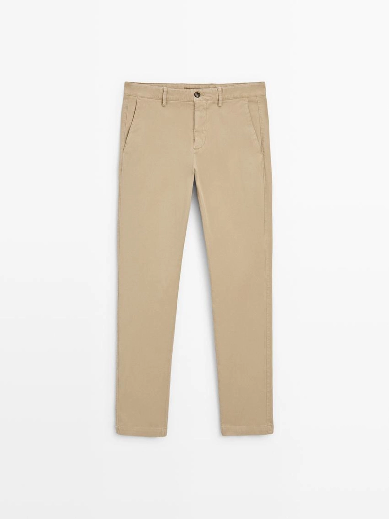 Брюки slim-fit с микротекстурой