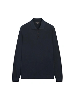 Свитер поло из хлопкового трикотажа- Заказать в России