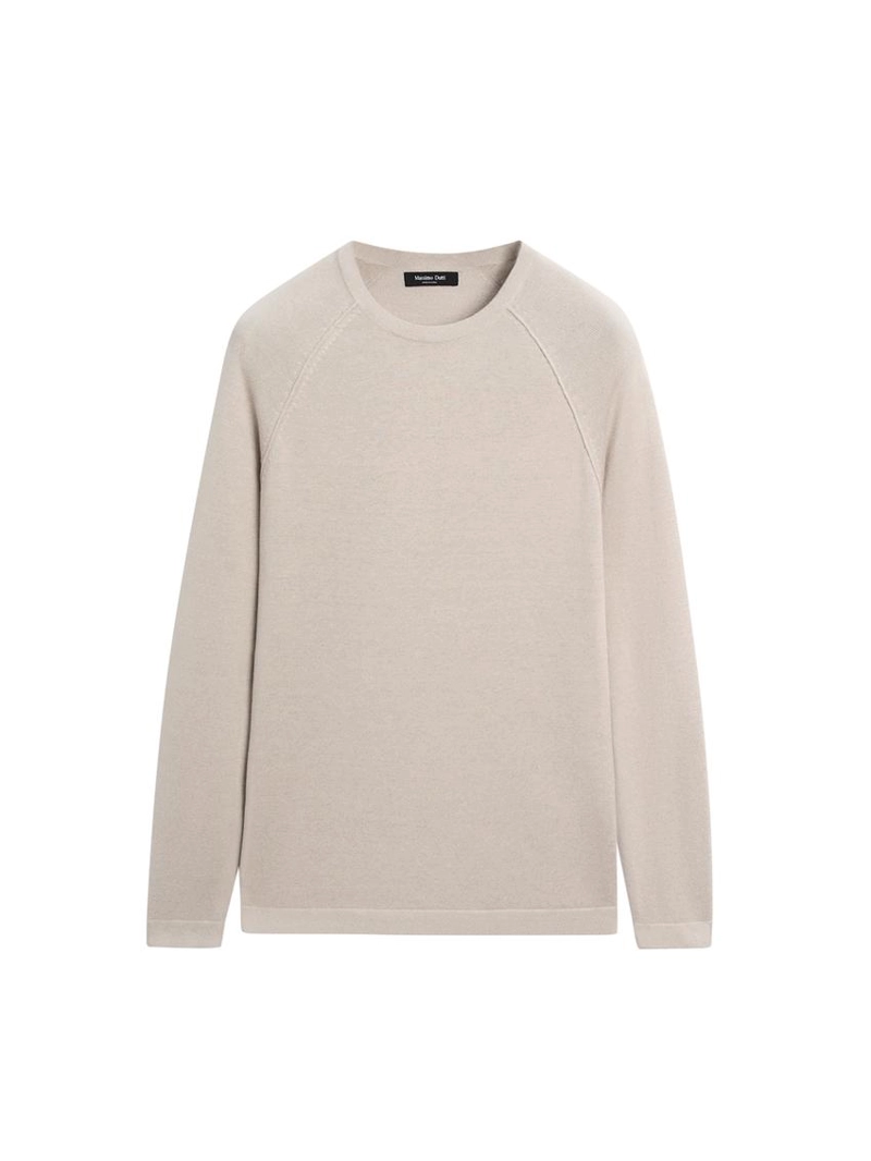 Свитер из льносмесовой вязаной ткани