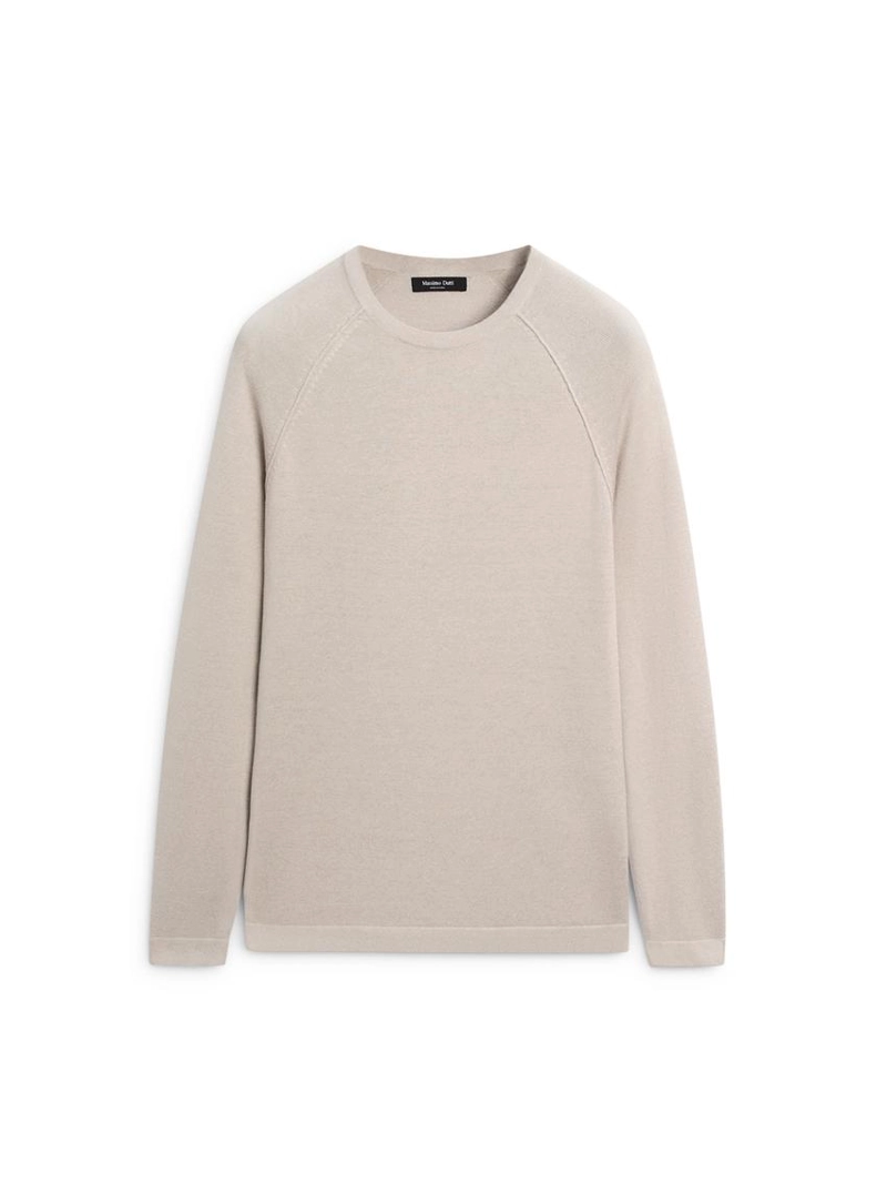 Свитер из льносмесовой вязаной ткани