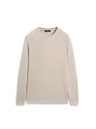 Свитер из льносмесовой вязаной ткани- Заказать в России