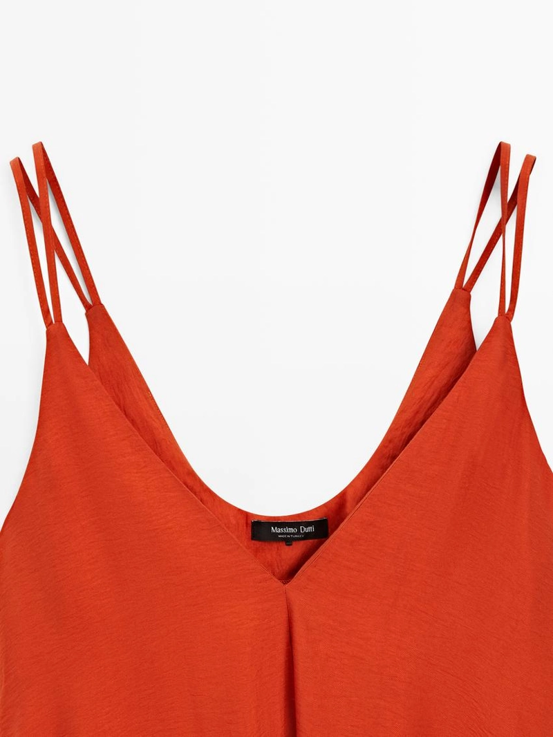 Длинное платье с двойной тканью