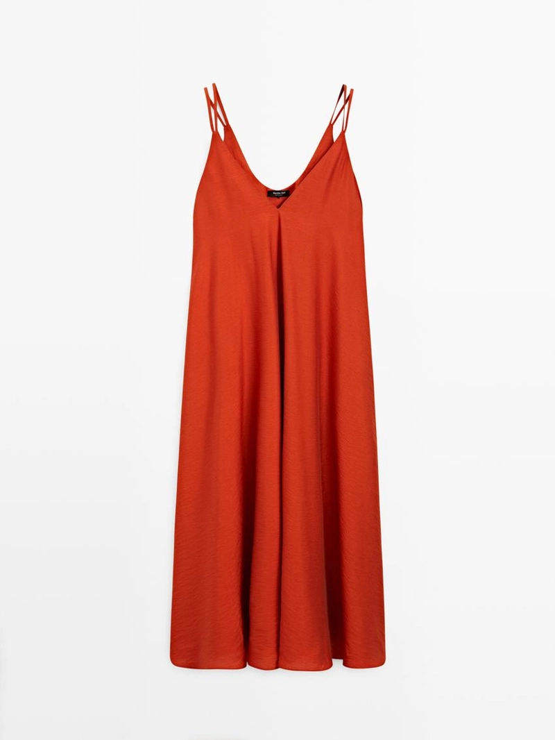 Длинное платье с двойной тканью