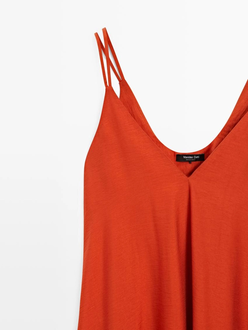 Длинное платье с двойной тканью