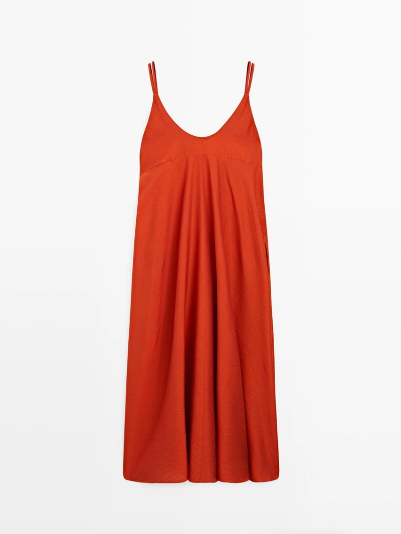 Длинное платье с двойной тканью