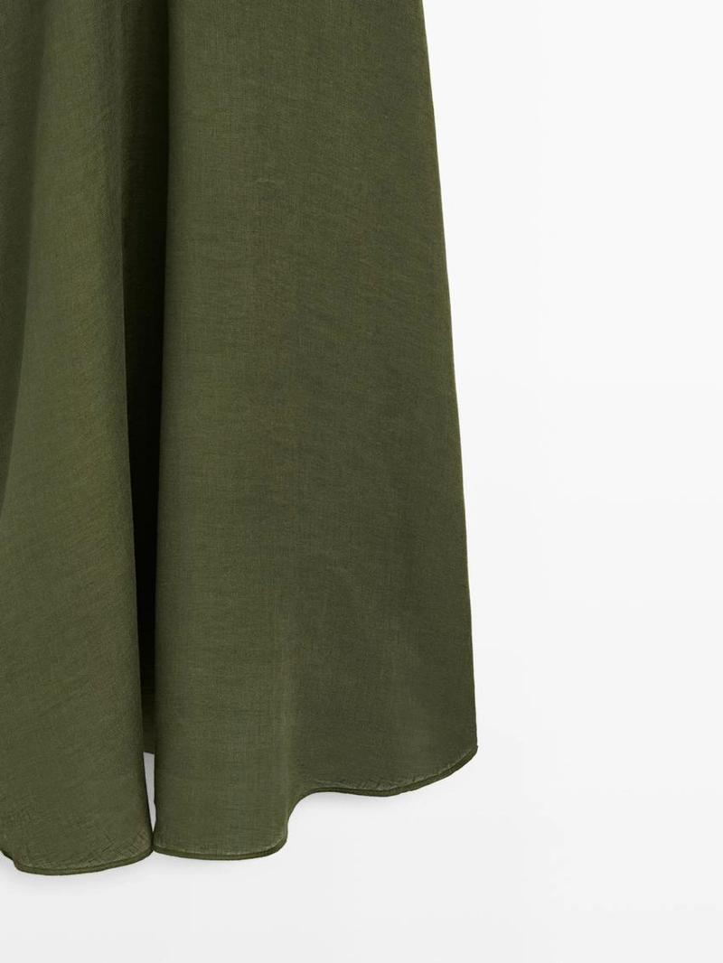 Платье миди с тонкими бретелями