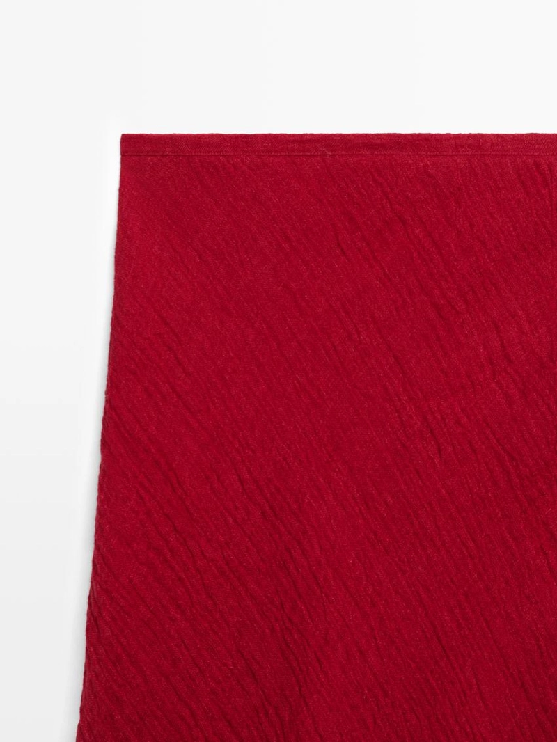 Юбка-миди с оборкой из 100% льна