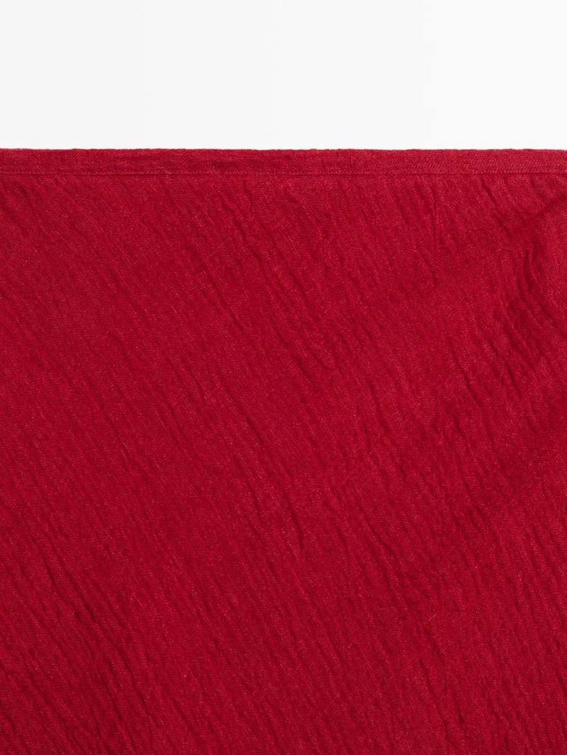 Юбка-миди с оборкой из 100% льна