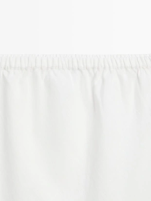 Юбка миди из 100% льна с эластичным поясом- Заказать в России