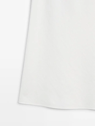 Юбка миди из 100% льна с эластичным поясом- Заказать в России