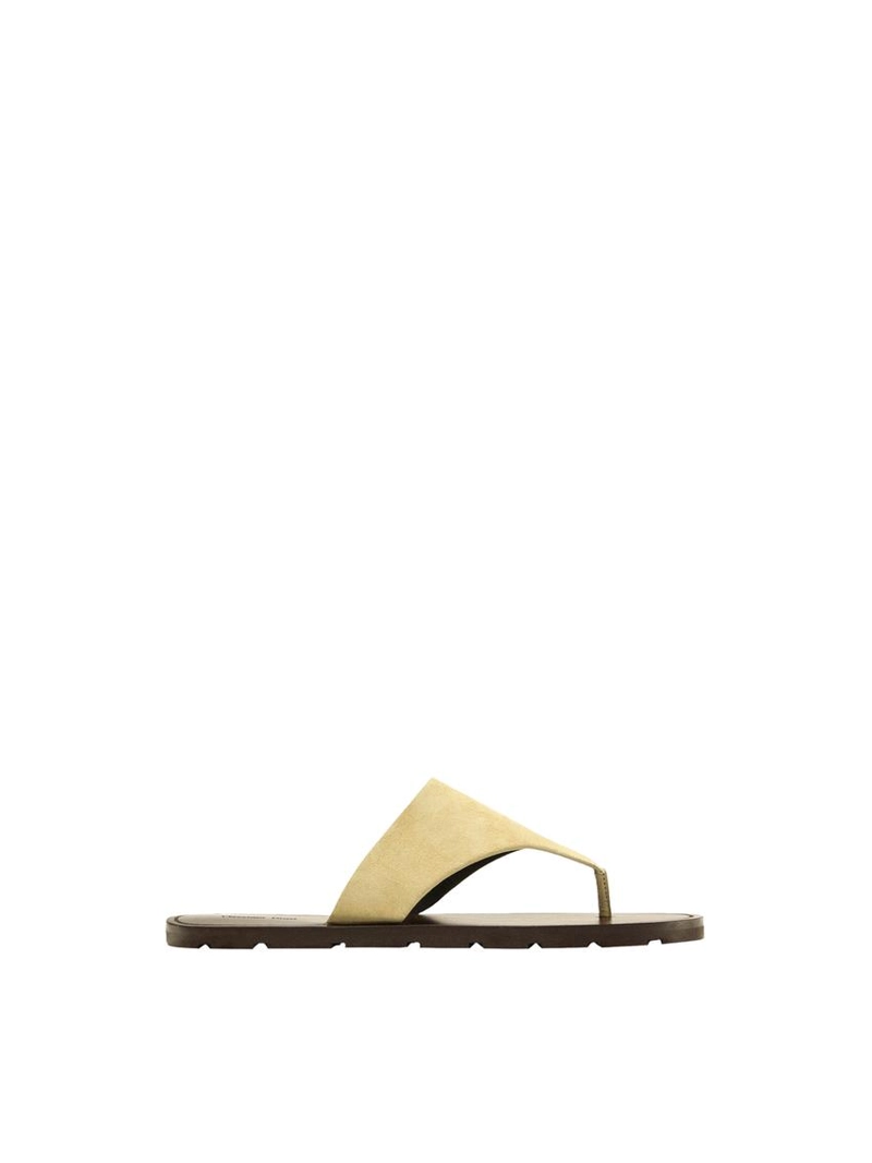 Сандалии с разделителем для пальцев из натуральной кожи