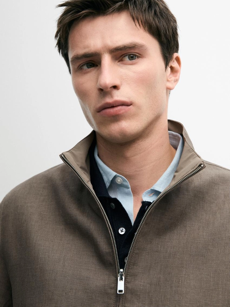 Короткий реверсивный пиджак из льняной смеси