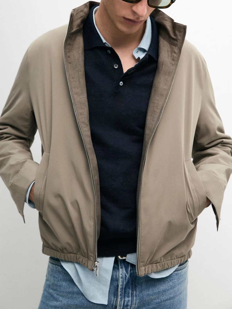 Короткий реверсивный пиджак из льняной смеси