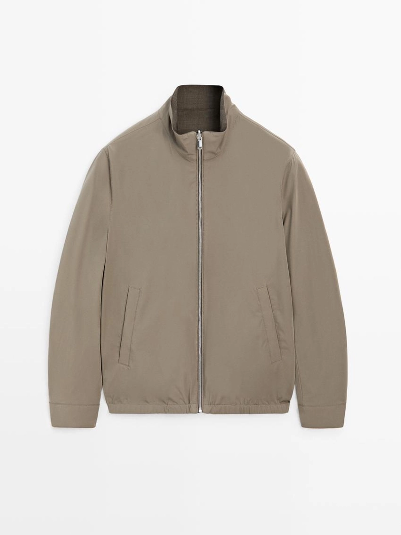 Короткий реверсивный пиджак из льняной смеси