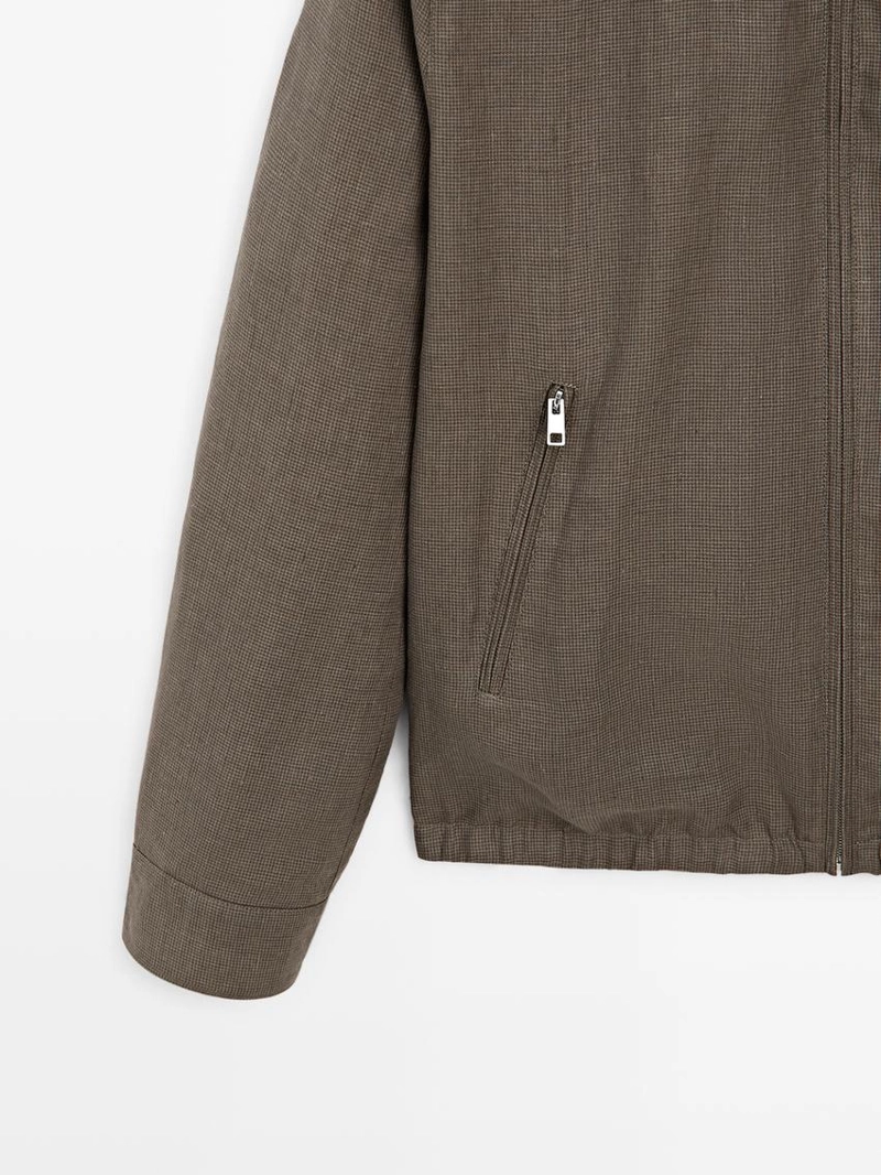 Короткий реверсивный пиджак из льняной смеси