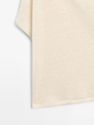 Льняной пальто с асимметричным укороченным кейпом- Заказать в России