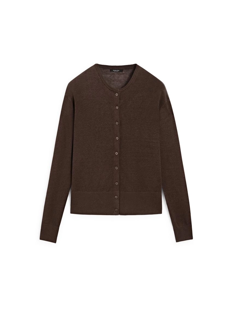 Кардиган из льна с пуговицами