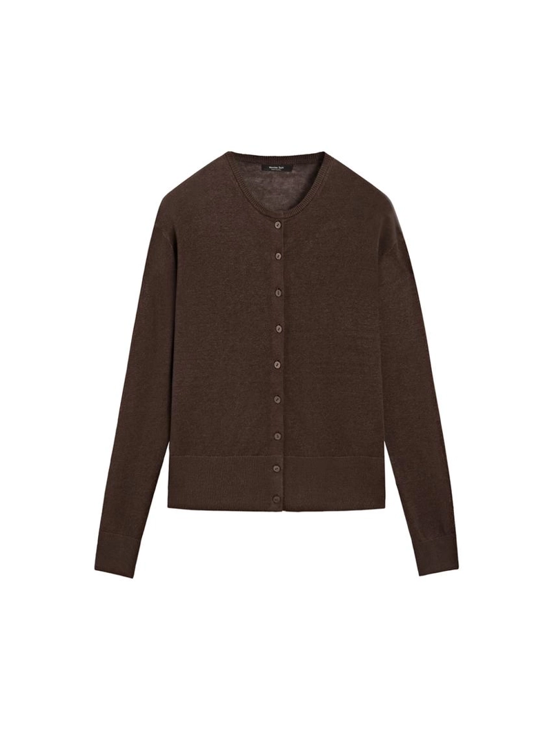 Кардиган из льна с пуговицами
