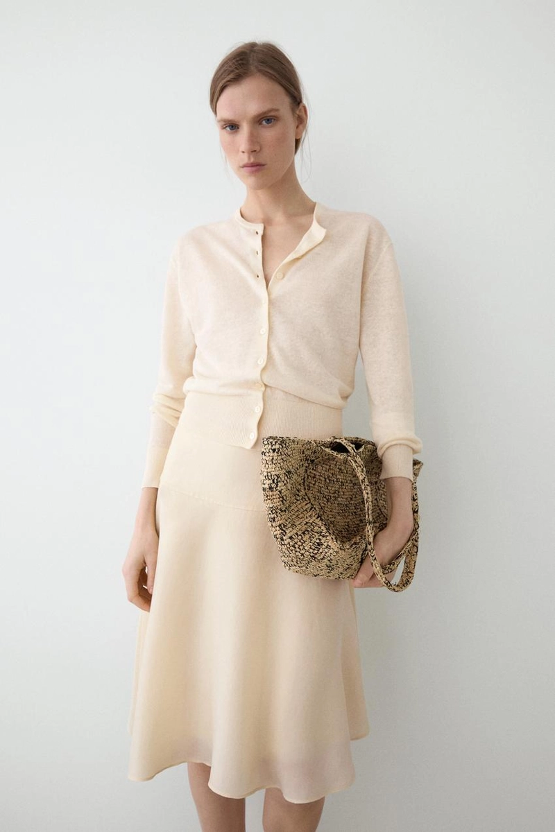 Кардиган из льна с пуговицами