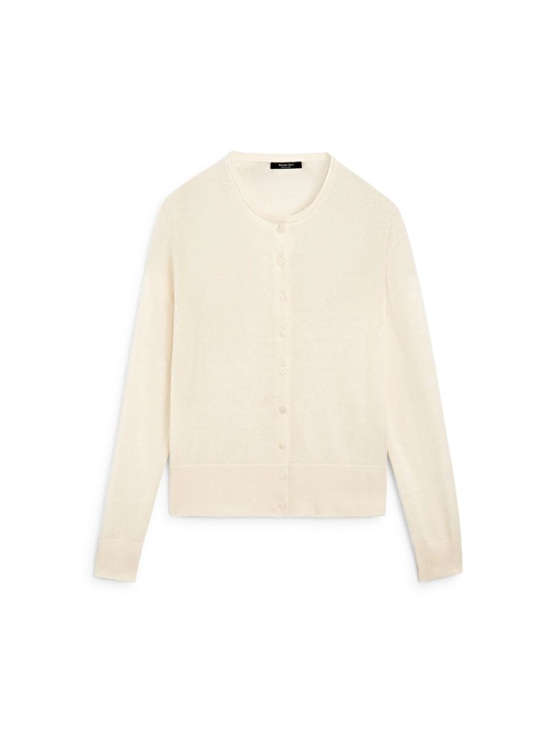 Кардиган из льна с пуговицами