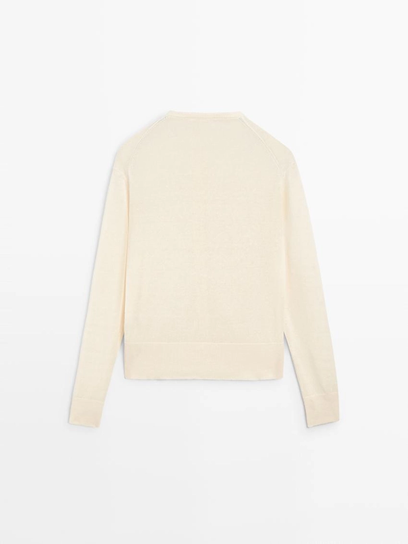 Кардиган из льна с пуговицами