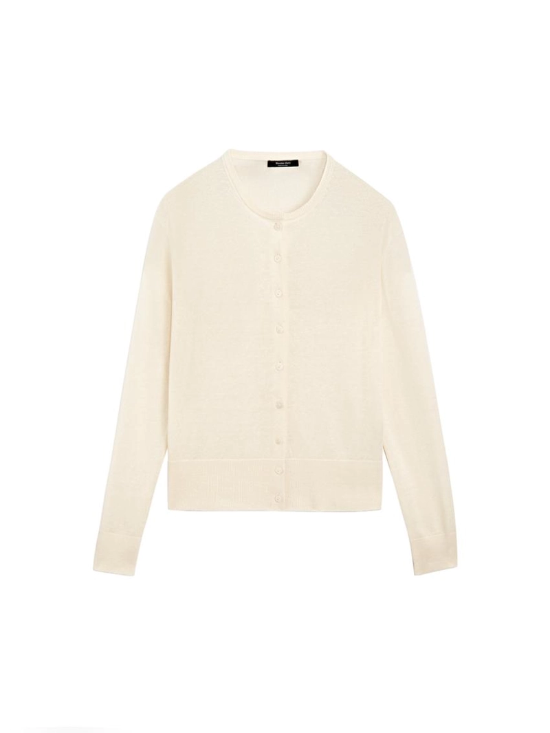 Кардиган из льна с пуговицами