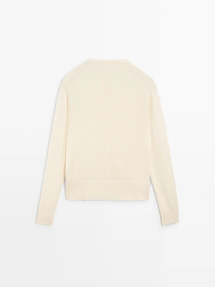 Кардиган из льна с пуговицами- Заказать в России