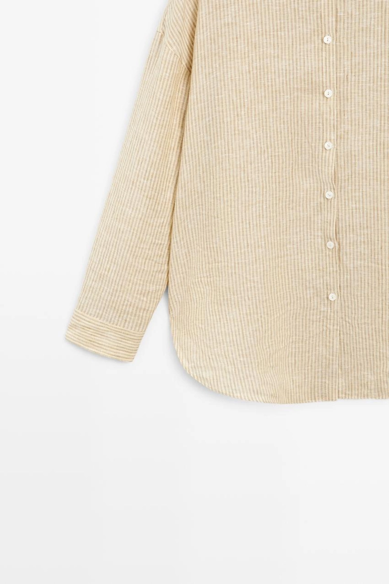 Рубашка в полоску из 100% льна